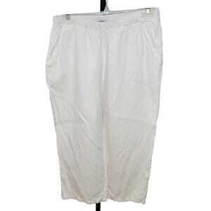 Match Point  100% Linen Crop Culotte Pants